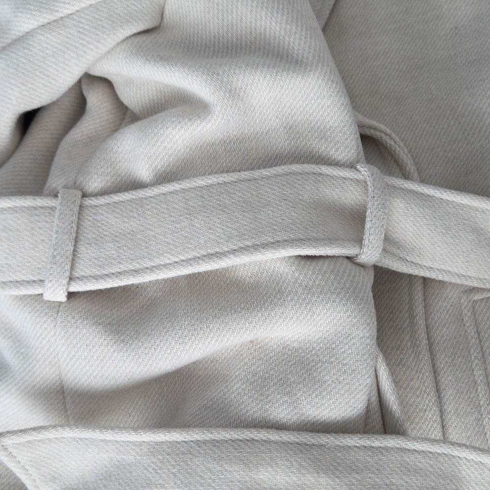 H&M Long Belted Coat, Cream, Size M - Picture 15 of 15